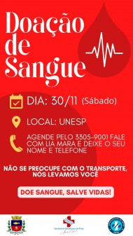 CAMPANHA DE DOAÇÃO DE SANGUE