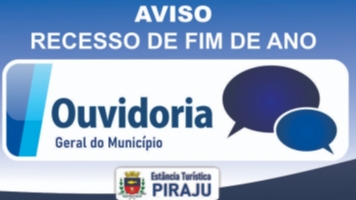 Aviso de Recesso de Fim de Ano da Ouvidoria Geral do Município